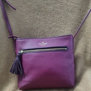 Kate Spade Plum Crossbody Bag with Tassel